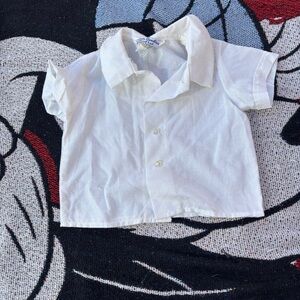 VINTAGE LITTLE GOODIES BY GOOD LAD WHITE BUTTON DOWN SHIRT SIZE 18 MONTHS